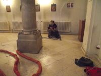 Lifting of church floor