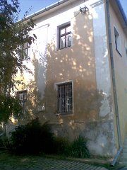Cracked wall of municipal building