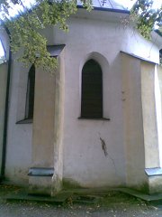 Old church with cracked wall