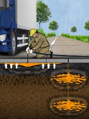 Stabilization of concrete slab