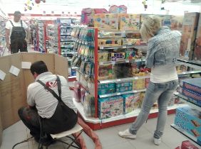 Injection under shopping center floor
